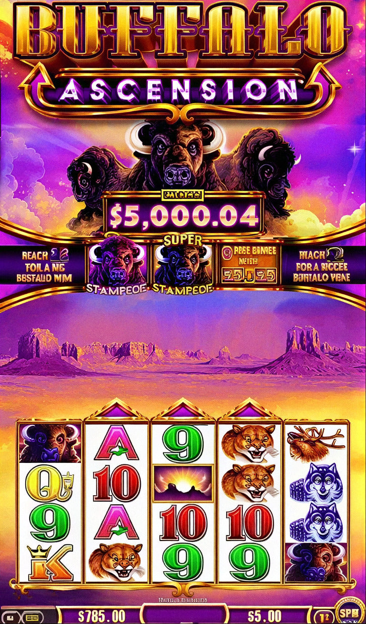 Buffalo Ascension skill game board, game screen