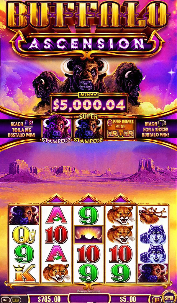 Buffalo Ascension skill game board, game screen