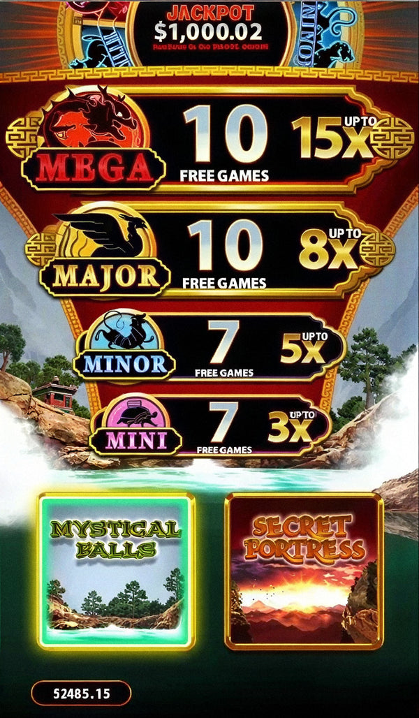 Dragon Lights skill game board, game screen