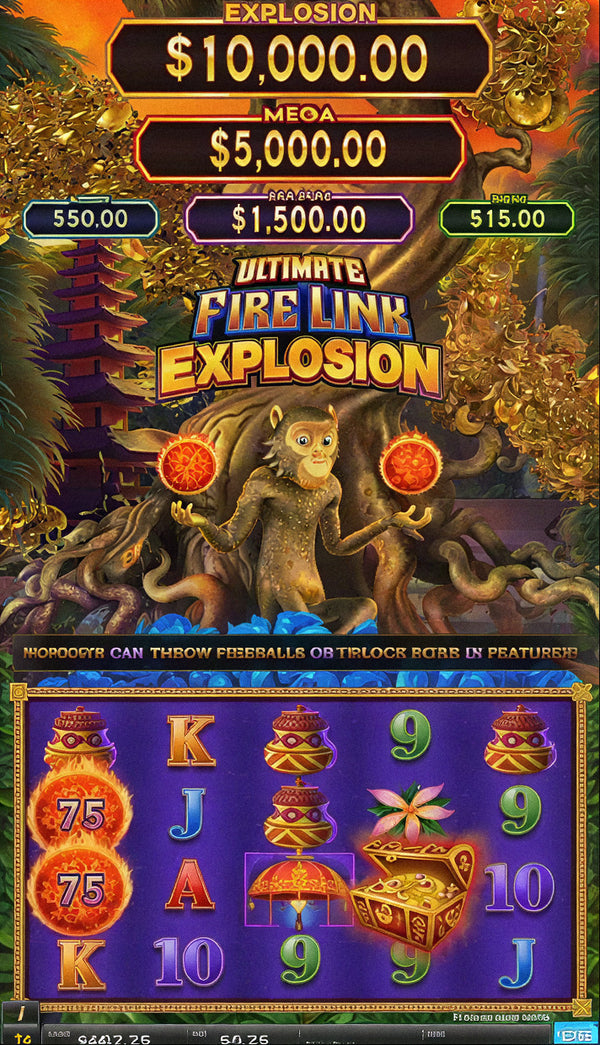 Fire Link Explosion skill game board, game screen