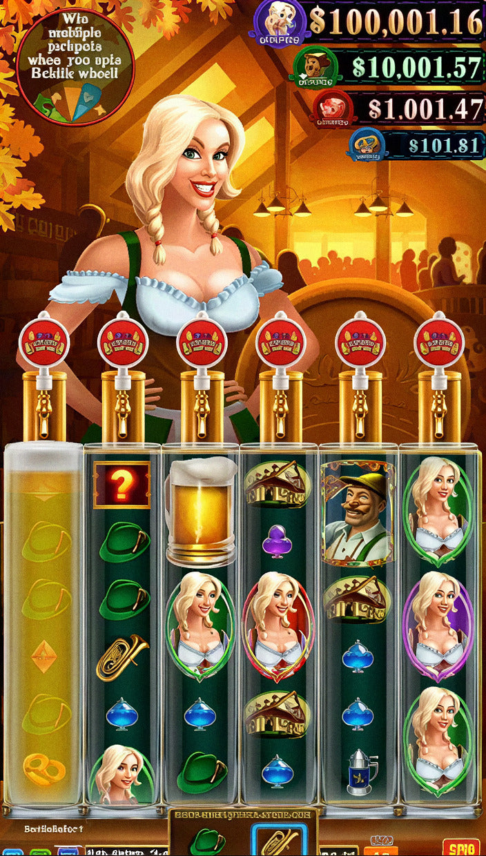 Heidi's Bier Haus skill game board, game screen