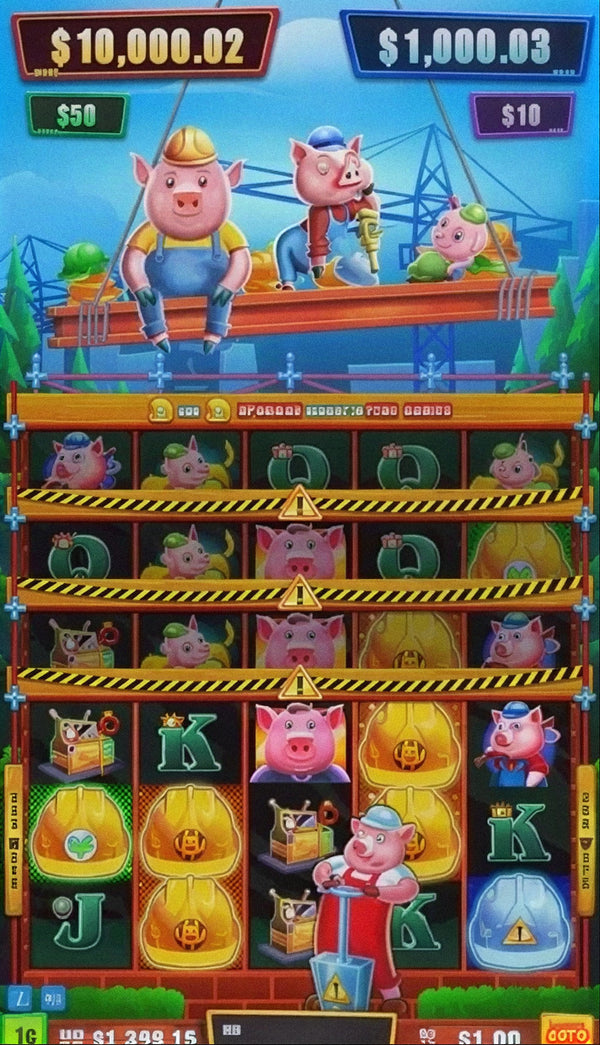 Huff N' Puff Highrise skill game board, game screen