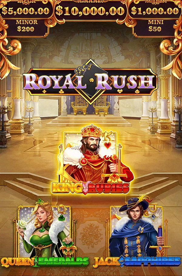 Royal Rush skill game board, game screen